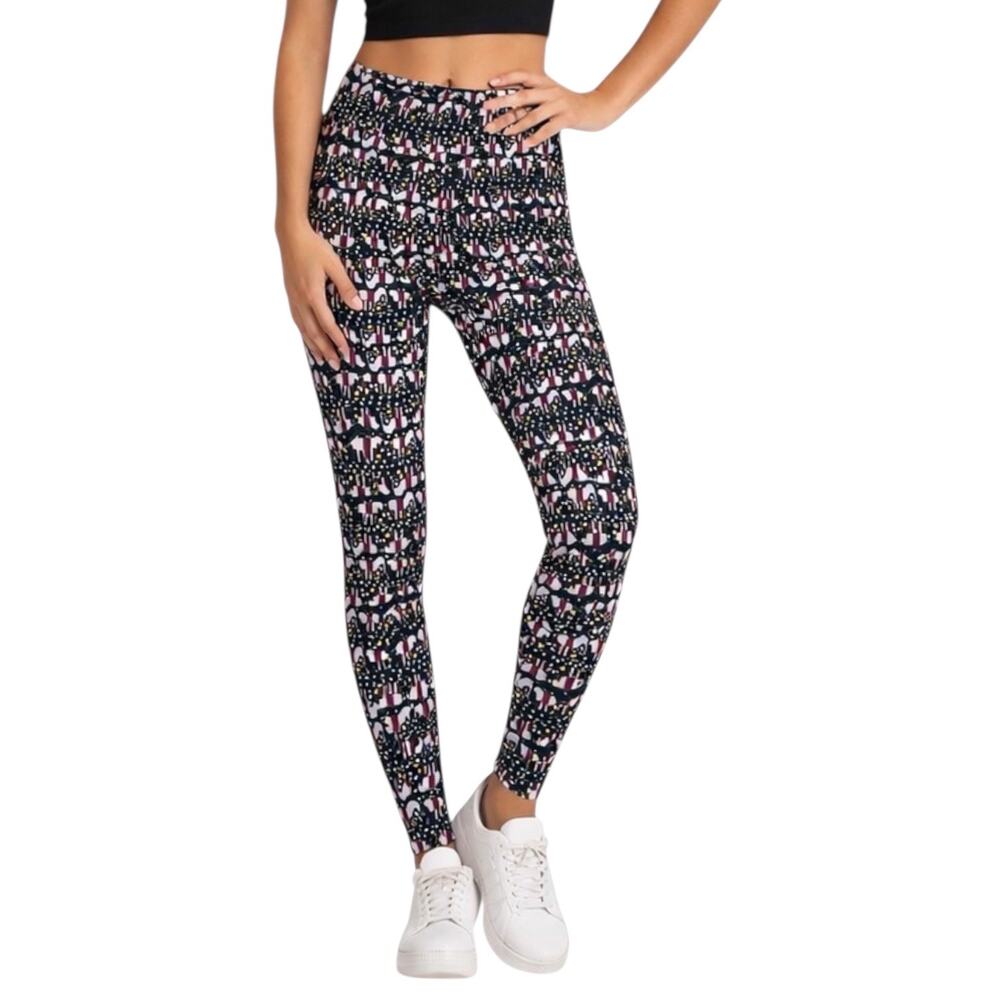 Lularoe Elephant Printed Legging Multi Color Size 12-22 Tall & Curvy